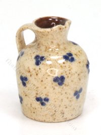 (image for) Miniature Stoneware Pitcher with Dots Design