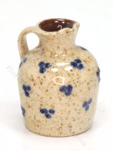 (image for) Miniature Stoneware Pitcher with Dots Design