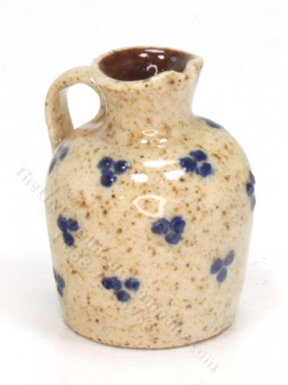 (image for) Miniature Stoneware Pitcher with Dots Design
