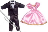 (image for) 1/12 Scale Man's and Woman's Sets of Formal Wear for Dollhouses