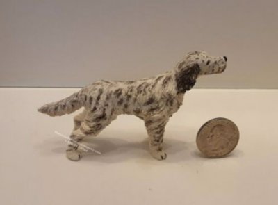 (image for) Dollhouse Scale Model English Setter Belton Dog