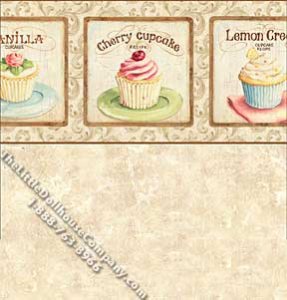 (image for) Cupcake Cream Marble Pattern Miniature Wallpaper for Dollhouses