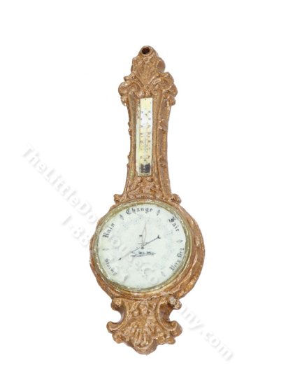 (image for) Miniature Replica Aneroid Barometer for Dollhouses - Gold