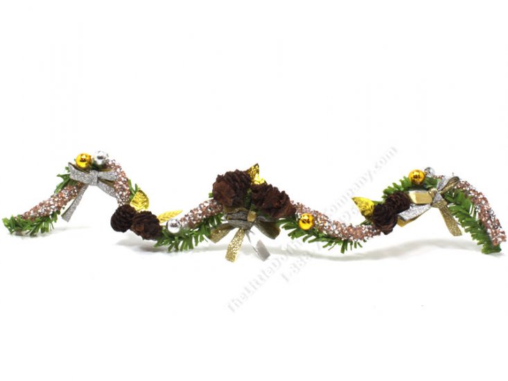 (image for) Miniature Bendable Garland with Pinecones and Gem Stones