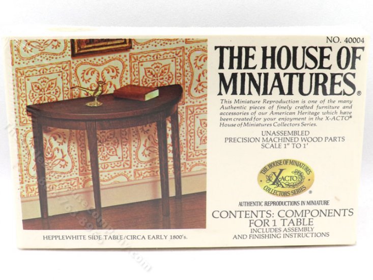 (image for) Miniature Unfinished Hepplewhite Side Table Kit