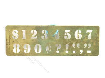 (image for) Miniature Brass Number Stencil