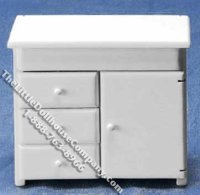 (image for) Miniature White Dresser for Dollhouses