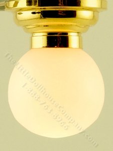 (image for) Dollhouse Scale Model Ceiling Globe, White