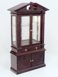 (image for) Miniature Mahogany Victorian Curio Cabinet by Bespaq