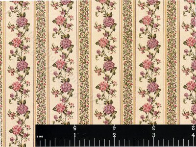 (image for) Kismet Stripe Pattern Miniature Wallpaper for Dollhouses -Violet