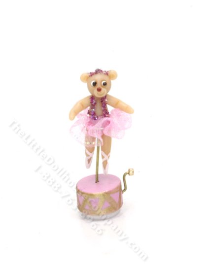 (image for) Miniature Ballerina Bear Wind Up Toy for Dollhouses