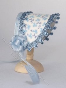 (image for) Miniature Blue Cotton Bonnet Kit for Dollhouses