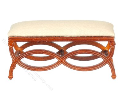 (image for) Miniature Victorian Table Bench - Walnut