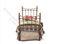 (image for) Miniature Wrought Iron Twin/Single Bed for Dollhouses - Bronze