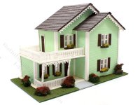 (image for) 1:48 Scale Summer Beach House Assembled Dollhouse