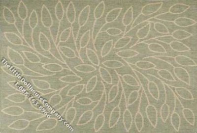 (image for) Miniature Rectangular Persimmon Leaf Rug for Dollhouses