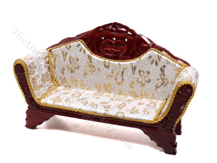 (image for) Miniature Mahogany Victorian Sofa for Dollhouses