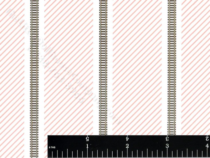 (image for) Choo Choo Tracks Miniature Wallpaper for Dollhouses - Red