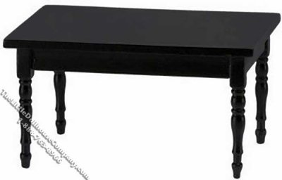 (image for) Miniature Black Dining Table for Dollhouses