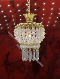 (image for) 1/12 Scale Petite Hanging Chandelier With Lower Tassels