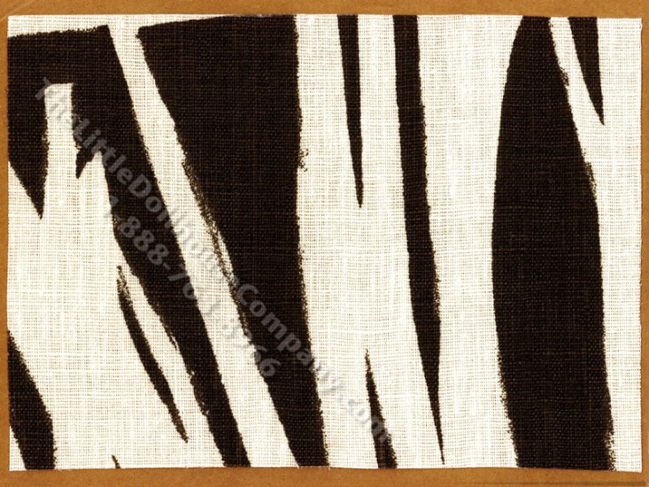(image for) Miniature Dark Brown and White Modern Abstract Rug for Dollhouses - 5" x 7"