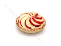 (image for) Vintage Miniature Open Face Peach Pie for Dollhouses