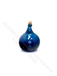 (image for) Miniature Corked Transparent Blue Vase for Dollhouses
