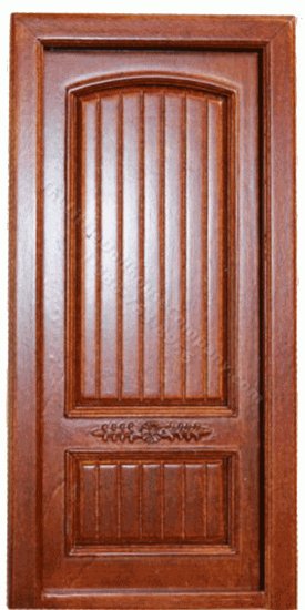 (image for) Miniature Walnut Provincial Two Panel Striped Door