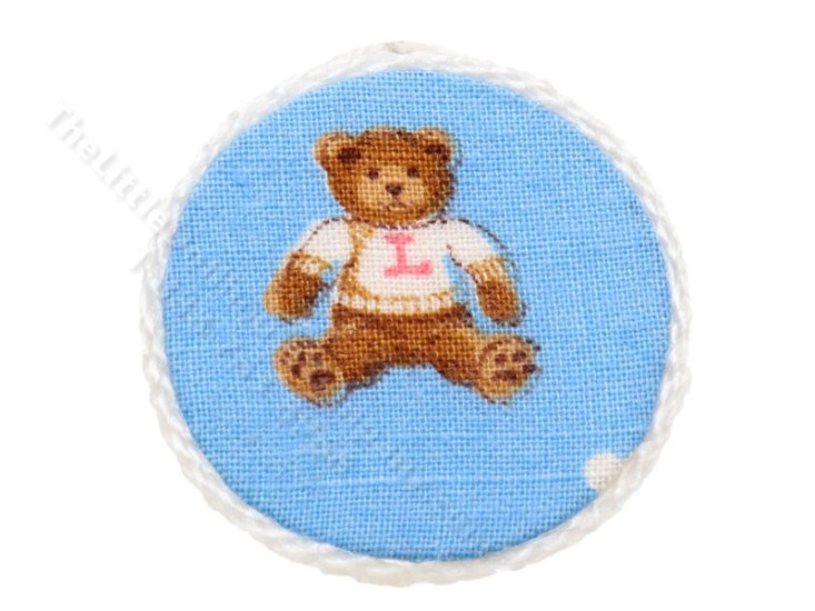 (image for) Vintage Miniature Teddy Bear Embroidery Loop Wall Hanging for Dollhouses