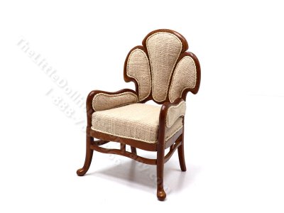 Miniature Art Nouveau Armchair, Walnut (image for) Miniature Art Nouveau Armchair, Walnut