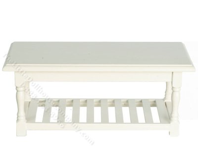 (image for) Miniature White Wooden Table for Dollhouses