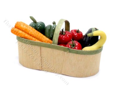 (image for) Miniature Vegetable Basket by Gail Wise