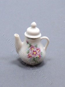 (image for) Vintage Miniature Porcelain Tea Pot for Dollhouses