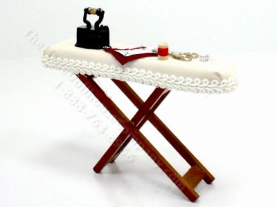 (image for) Miniature Decorated Ironing Board for Dollhouses