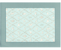 (image for) Miniature Small Scale Blue Trellis Rug