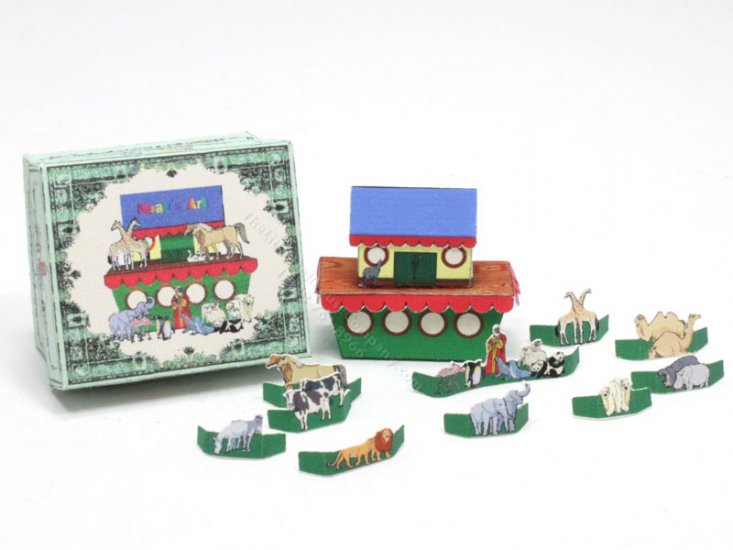 (image for) Miniature Paper Noah's Ark Toy in a Box