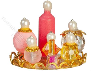 (image for) Miniature Perfume Set Tray for Dollhouses