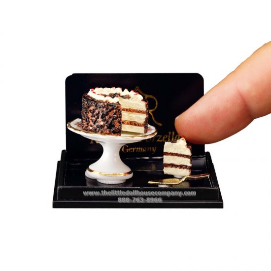(image for) Black Forest Cake on Cake Plate with Cake Server