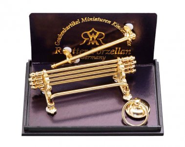(image for) Miniature Bathroom Wall Holder in Gold