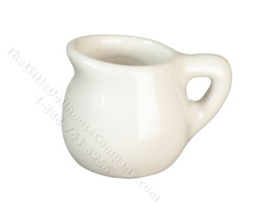(image for) Miniature White Creamer Pitcher for Dollhouses