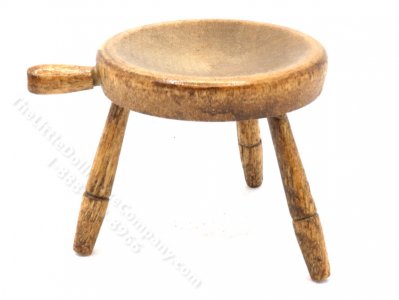 (image for) Miniature Handmade Walnut Milking Stool