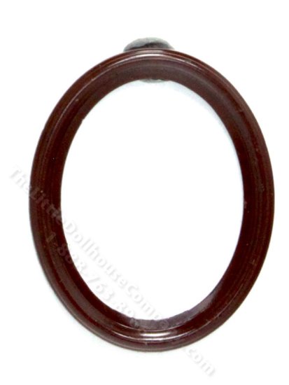 (image for) Miniature Skinny Brown Coloured Oval Frame