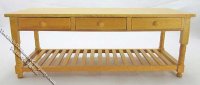 (image for) Miniature Golden Oak Large Table for Dollhouses