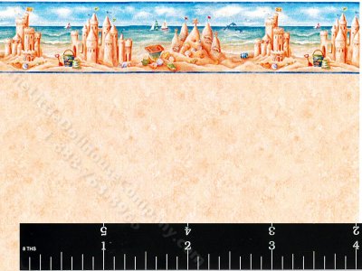 (image for) Dollhouse Scale Model Wallpaper Beach Day Pattern