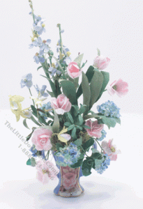 (image for) Miniature Flowers in China Vase by Marie Masse