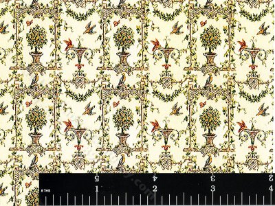 (image for) Dollhouse Scale Model Wallpaper Marion - Yellow