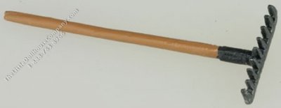 (image for) Dollhouse 1/2" Scale Garden Rake