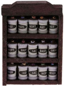 (image for) Miniature Spice Rack For Dollhouses