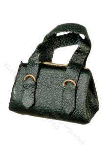 (image for) Miniature Black Purse for Dollhouses