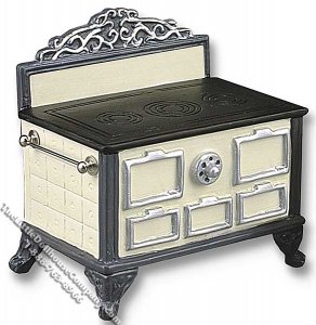 (image for) Dollhouse Scale Model White Porcelain Stove